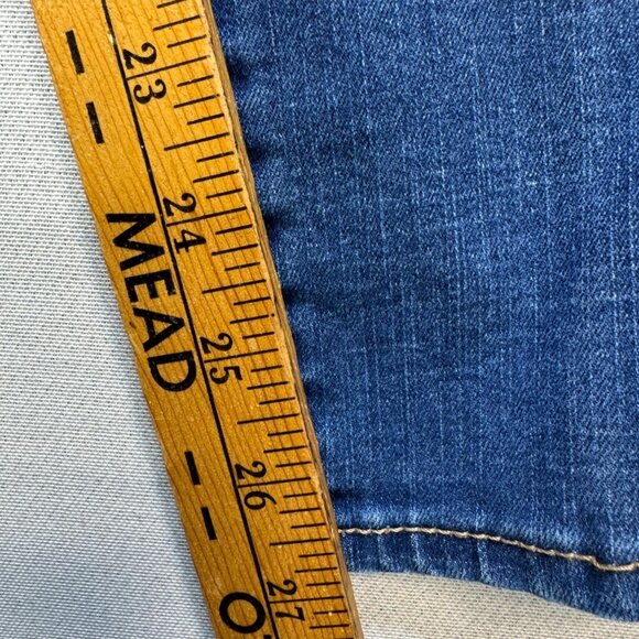 Aero Womens High Rise Skinny Jeans Size 4 Blue Denim Distressed Jeggings Casual - Picture 4 of 11